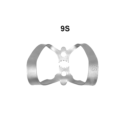 Anterior clamps: 9S (Rubberdam clamps)