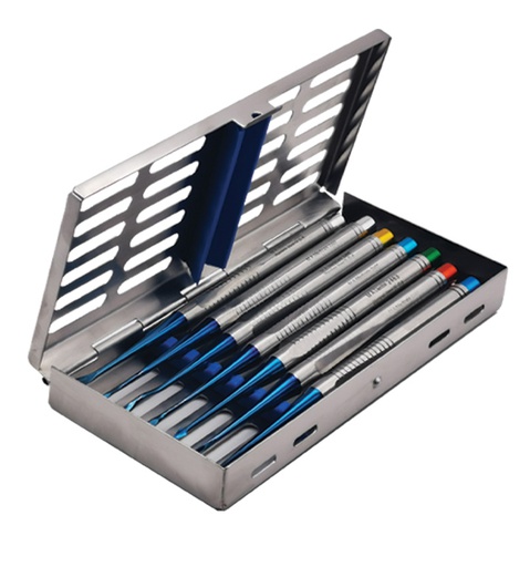 [248] X-tool Bernard spade elevators kit with cassette - 7pcs