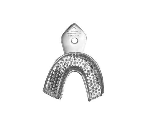 [8001-2] Perforated with retentions rim S (Lower jaw)