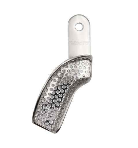 Impression tray, Perforated with retentions rim (For left) - 8003-1