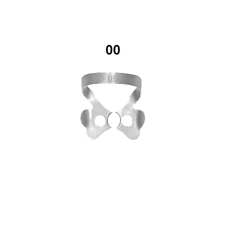[5733-00] Anterior clamps: 00 (Rubberdam clamps)