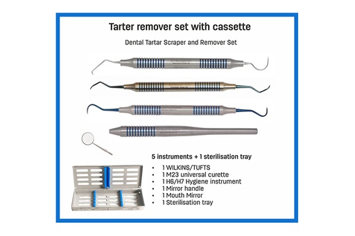 Tartar remover set with cassette - 1076H6